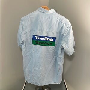 Vintage TLC “Trading Spaces”  Light Blue Casual Button Down Shirt.
